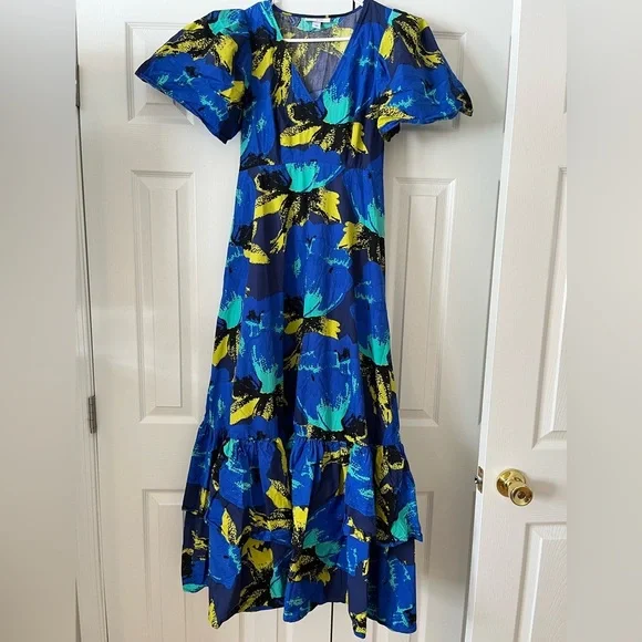 Christopher John Rogers Floral Tiered Maxi Dress Size 0 - Picture 4 of 12